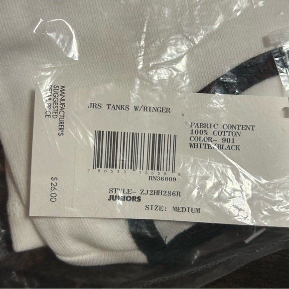 NWT - CALVIN KLEIN JEANS - JUNIORS -TANK TOP- Size MED - 100% COTTON - BRAND NEW - Picture 5 of 6